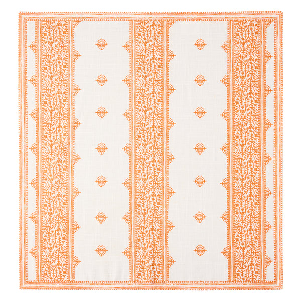 Peter Dunham + Hudson Grace Orange Fez Stripe Printed Napkin
