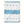 White runner with blue stripe and repeating medallion print