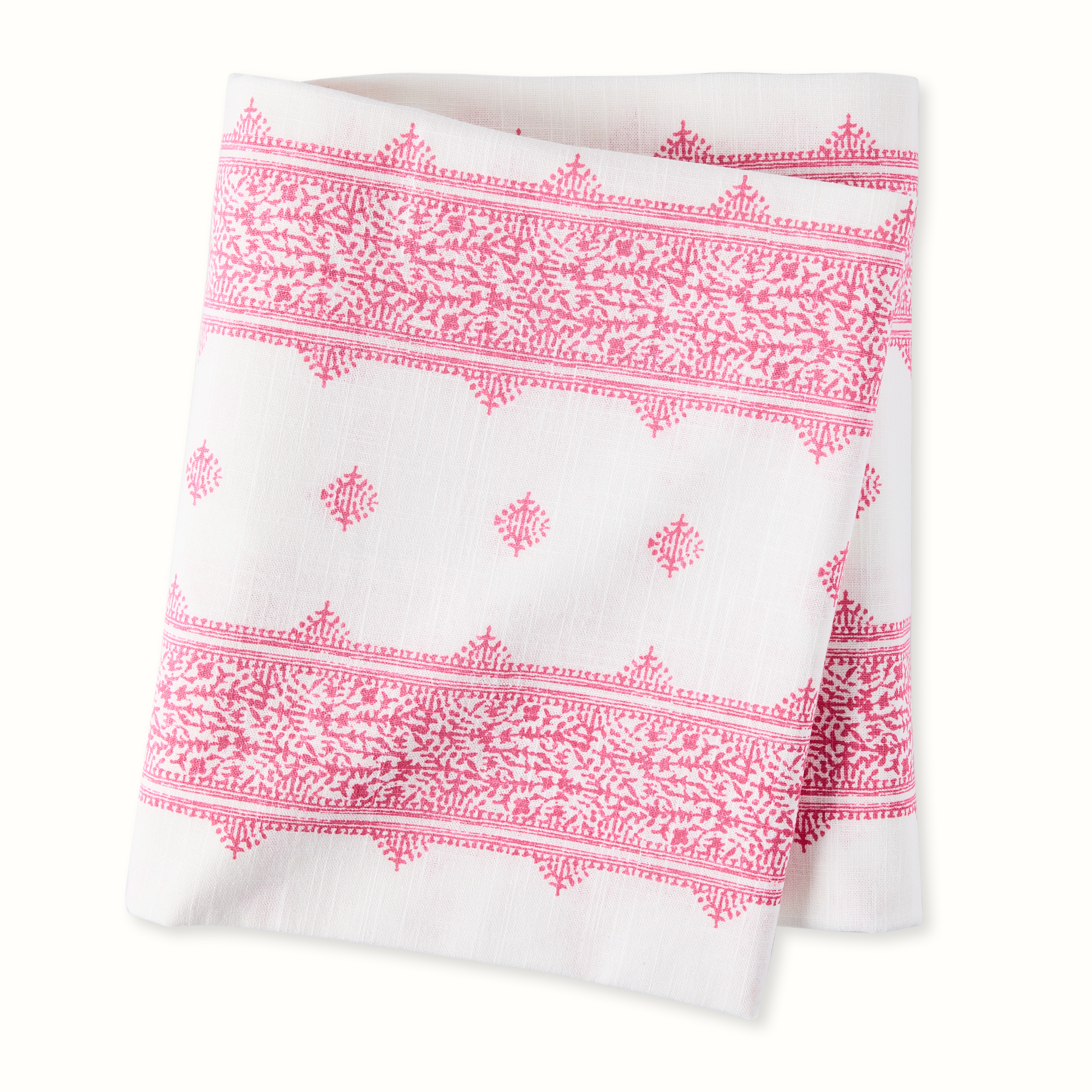 Pre-Order Peter Dunham + Hudson Grace Pink Fez Stripe Printed Tablecloth