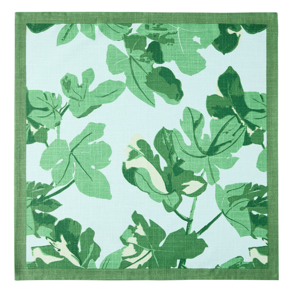 Pre-Order Peter Dunham + Hudson Grace Green Fig Printed Pale Blue Napkin