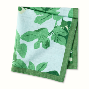 Pre-Order Peter Dunham + Hudson Grace Green Fig Printed Pale Blue Napkin