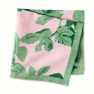 Pre-Order Peter Dunham + Hudson Grace Green Fig Printed Pale Pink Napkin