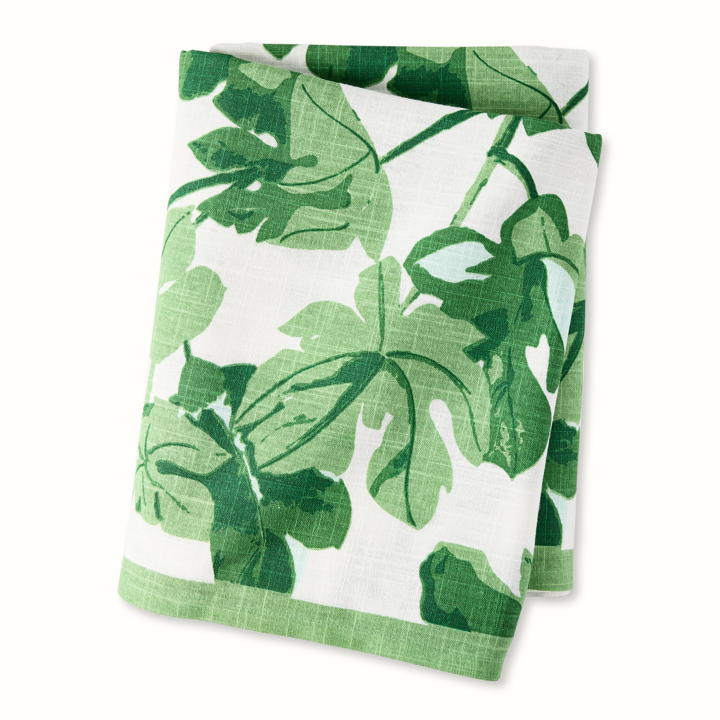 Pre-Order Peter Dunham + Hudson Grace Green Fig Leaf Printed Tablecloth
