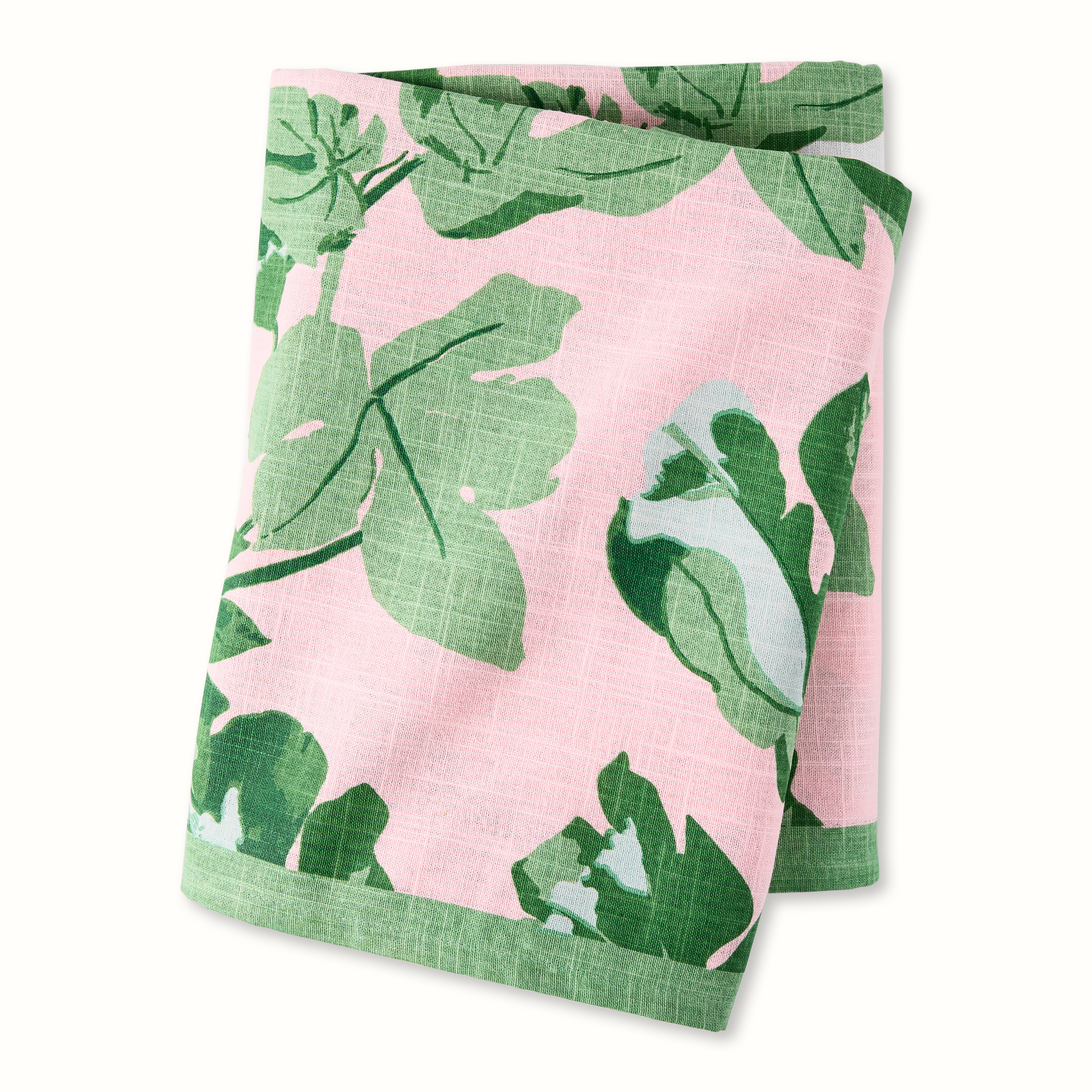 Pre-Order Peter Dunham + Hudson Grace Green Fig Leaf Pale Pink Printed Tablecloth