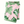 Printed tablecloth in pale pink with large green fig-leaf pattern