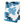 Fig leaf printed tablecloth, blue leaves on white ground, folded