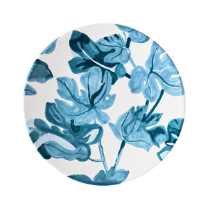 Peter Dunham + Hudson Grace Hand-Painted Blue Fig White Salad Plate
