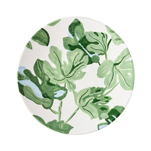 Peter Dunham + Hudson Grace Hand-Painted Green Fig White Salad Plate