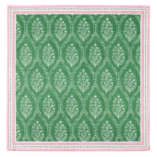 Pre-Order Peter Dunham + Hudson Grace Green Jaali Printed Napkin