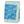 Blue jaali printed runner with white motif and green border, folded display