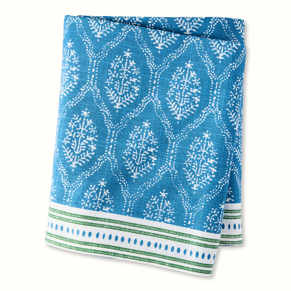 Pre-Order Peter Dunham + Hudson Grace Blue Jaali Printed Tablecloth