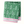 Green printed tablecloth with white jaali motif and pink striped border