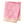 Pink jaali printed tablecloth with white motifs and orange striped border