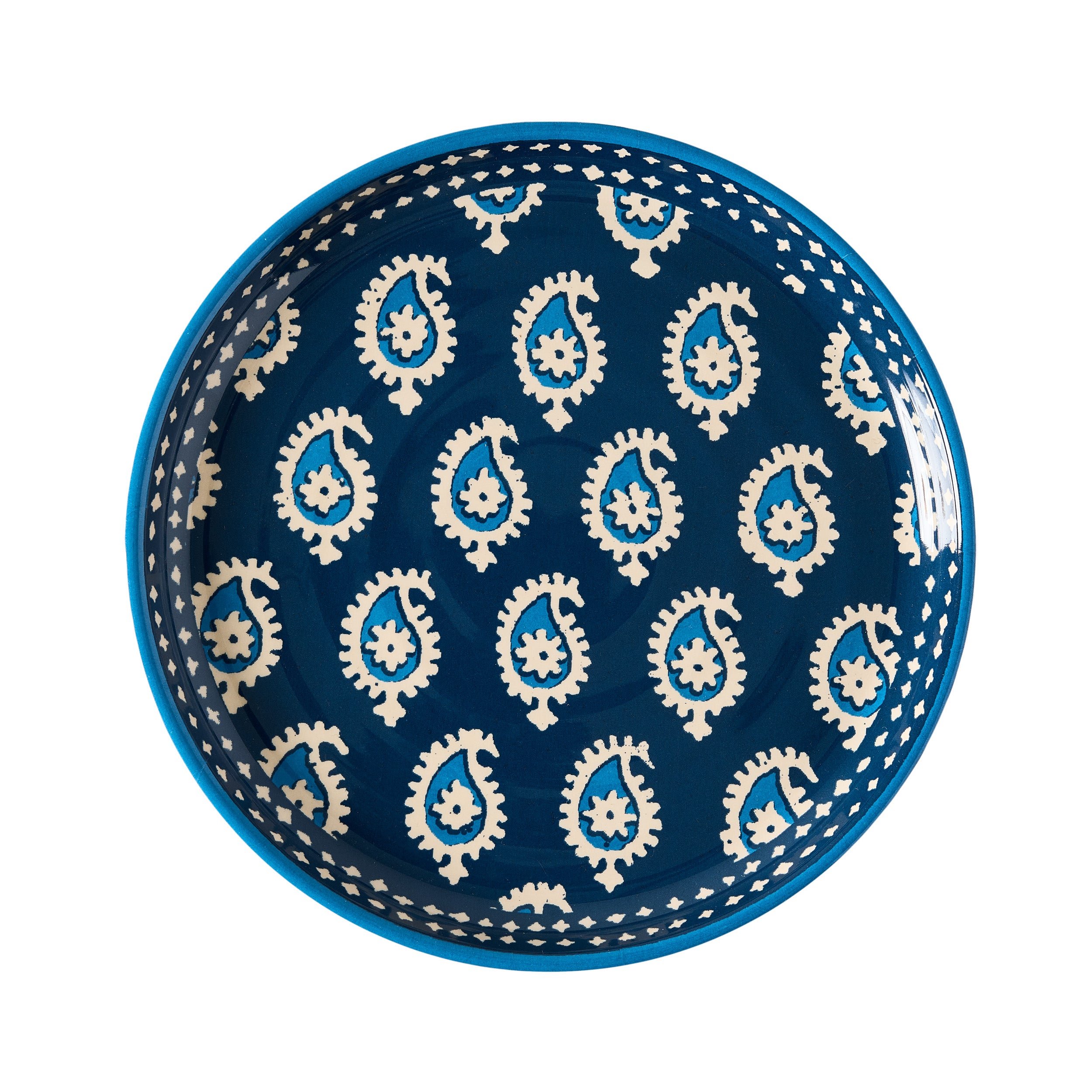 Peter Dunham + Hudson Grace Janpath Navy Blue Melamine Salad Plate