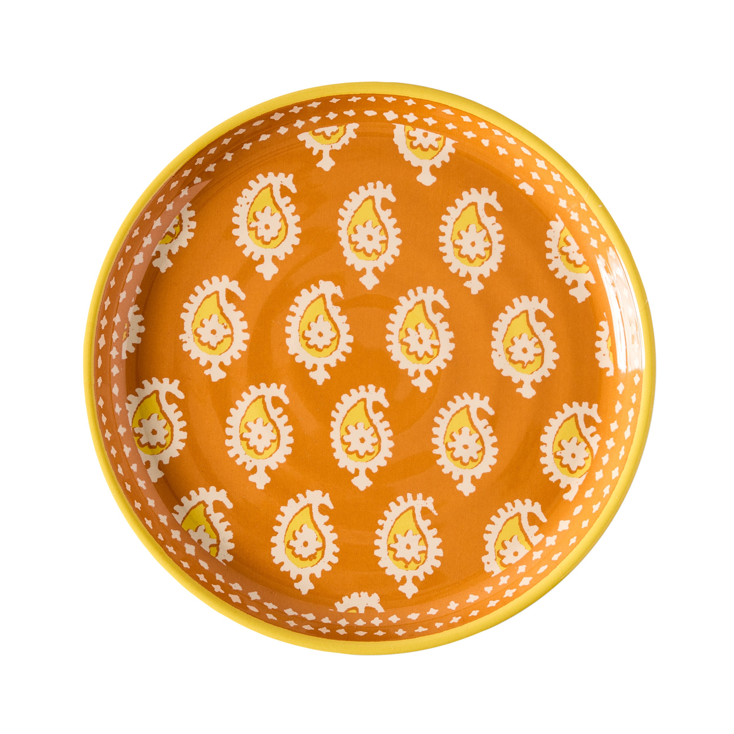Peter Dunham + Hudson Grace Janpath Orange Melamine Salad Plate