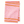 Pink printed runner with repeating circular motifs and orange striped border edges.