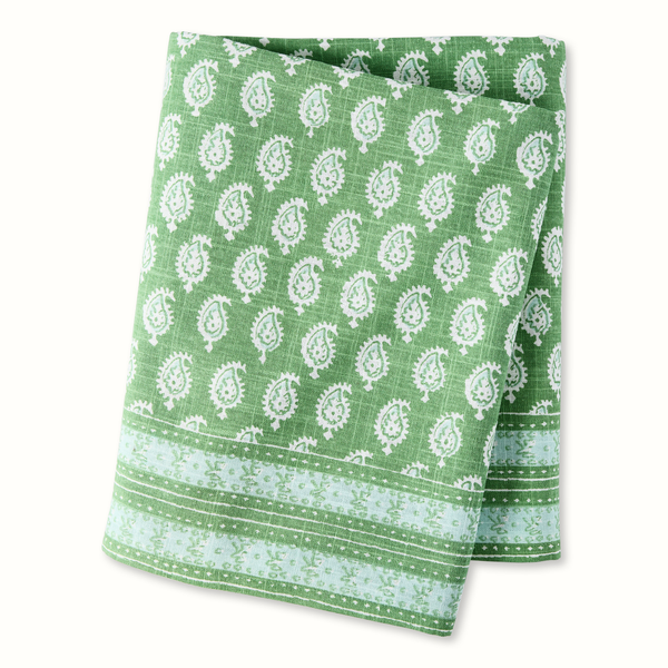 Pre-Order Peter Dunham + Hudson Grace Green Janpath Printed Tablecloth