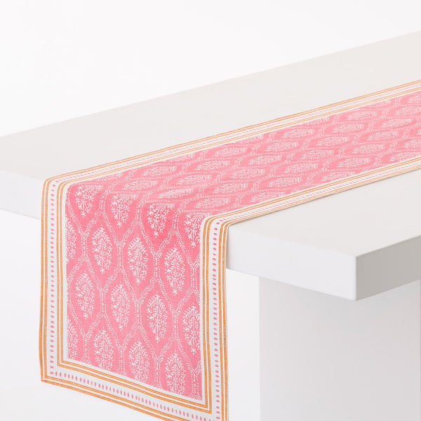 Peter Dunham + Hudson Grace Pink Jaali Printed Runner