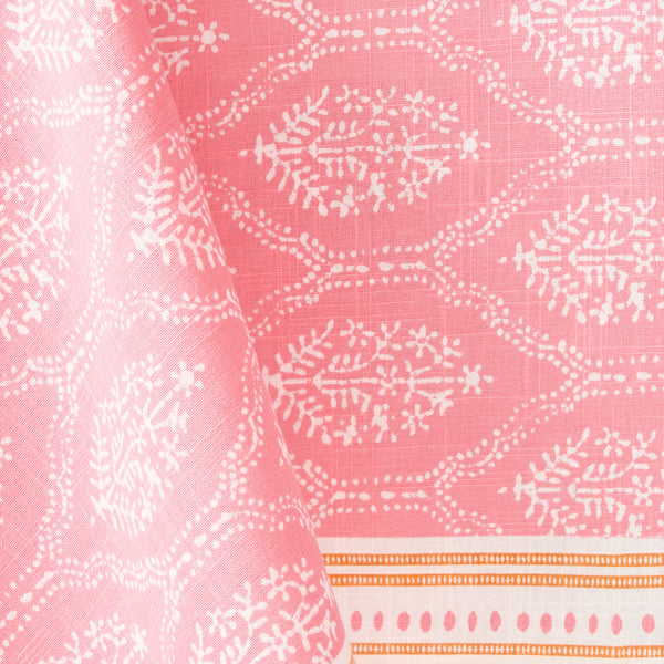 Peter Dunham + Hudson Grace Pink Jaali Printed Tablecloth