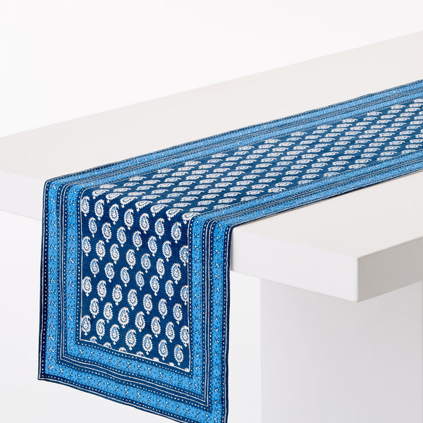 Peter Dunham + Hudson Grace Blue Janpath Printed Runner