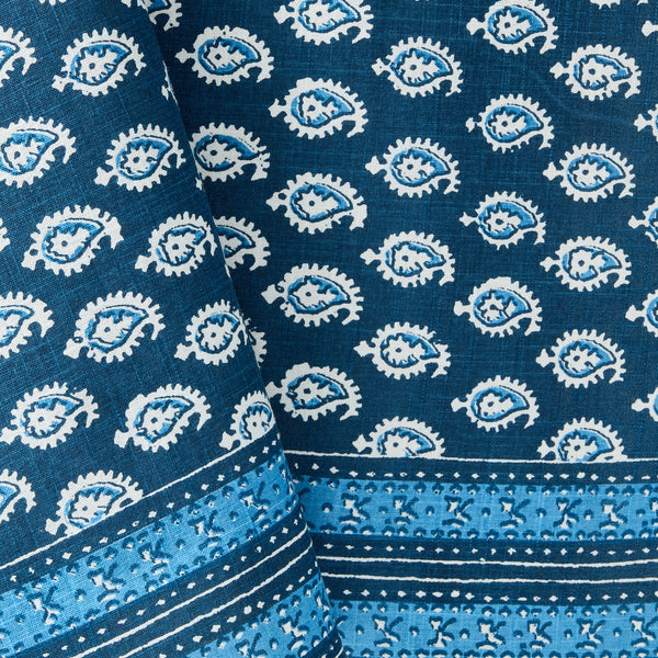 Peter Dunham + Hudson Grace Blue Janpath Printed Tablecloth
