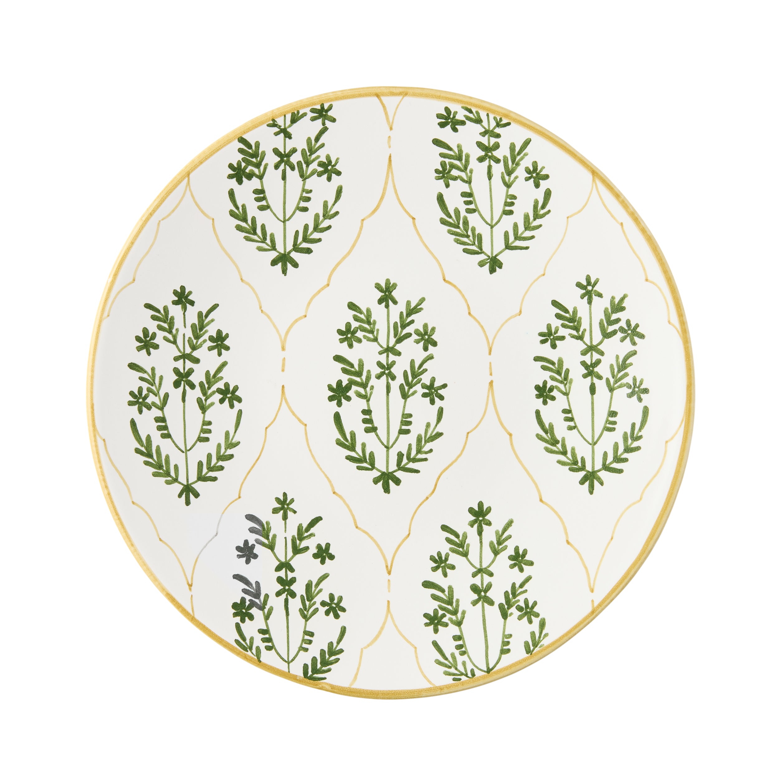 Peter Dunham + Hudson Grace Olive Green Jaali Salad Plate