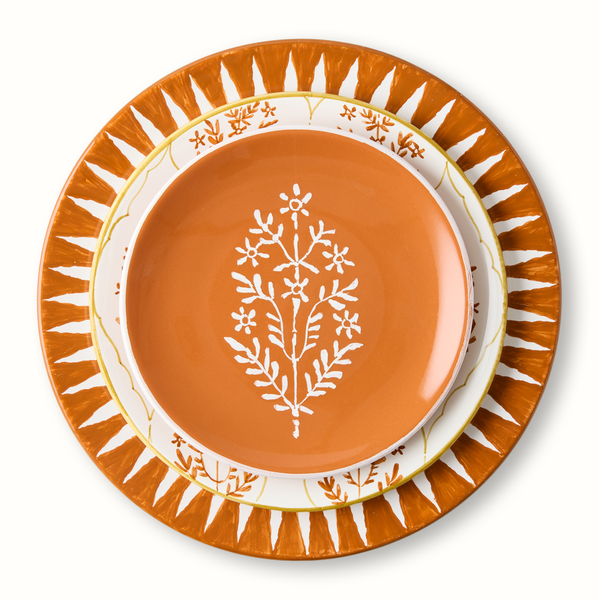 Peter Dunham + Hudson Grace Spice Orange Jaali Appetizer Plate