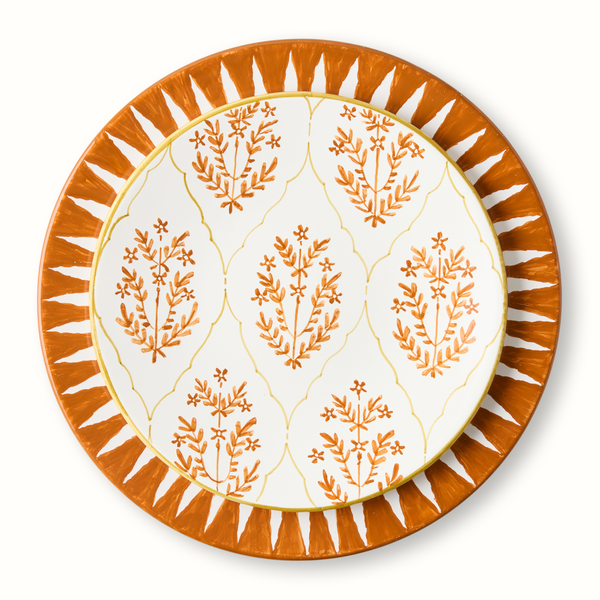 Peter Dunham + Hudson Grace Spice Orange Jaali Salad Plate