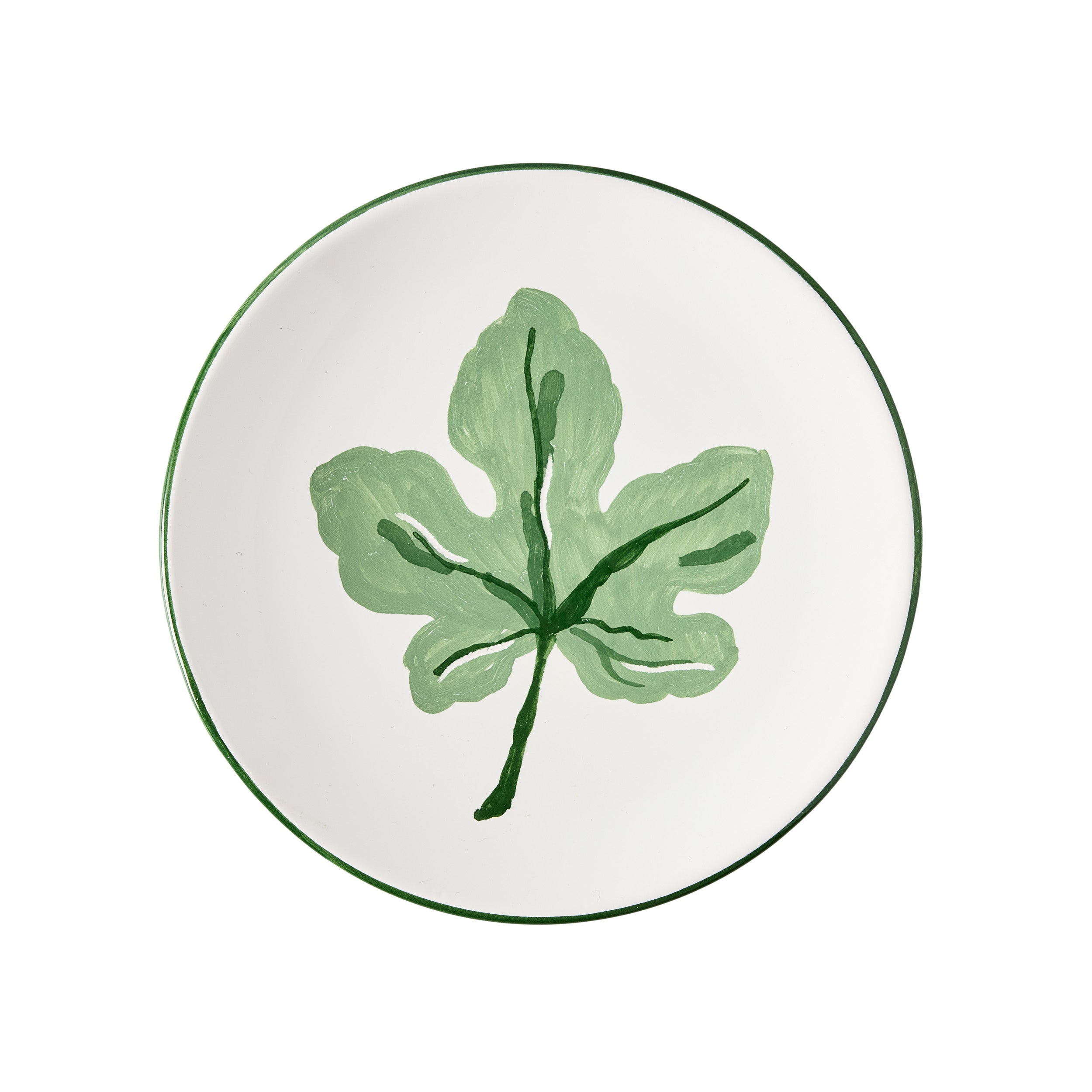 Peter Dunham + Hudson Grace Hand-Painted Green Fig Appetizer Plate