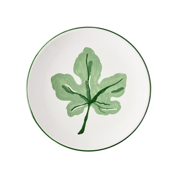 Peter Dunham + Hudson Grace Hand-Painted Green Fig Appetizer Plate