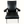 Black leather reclining armchair with padded arms, seat, and backrest; black metal legs