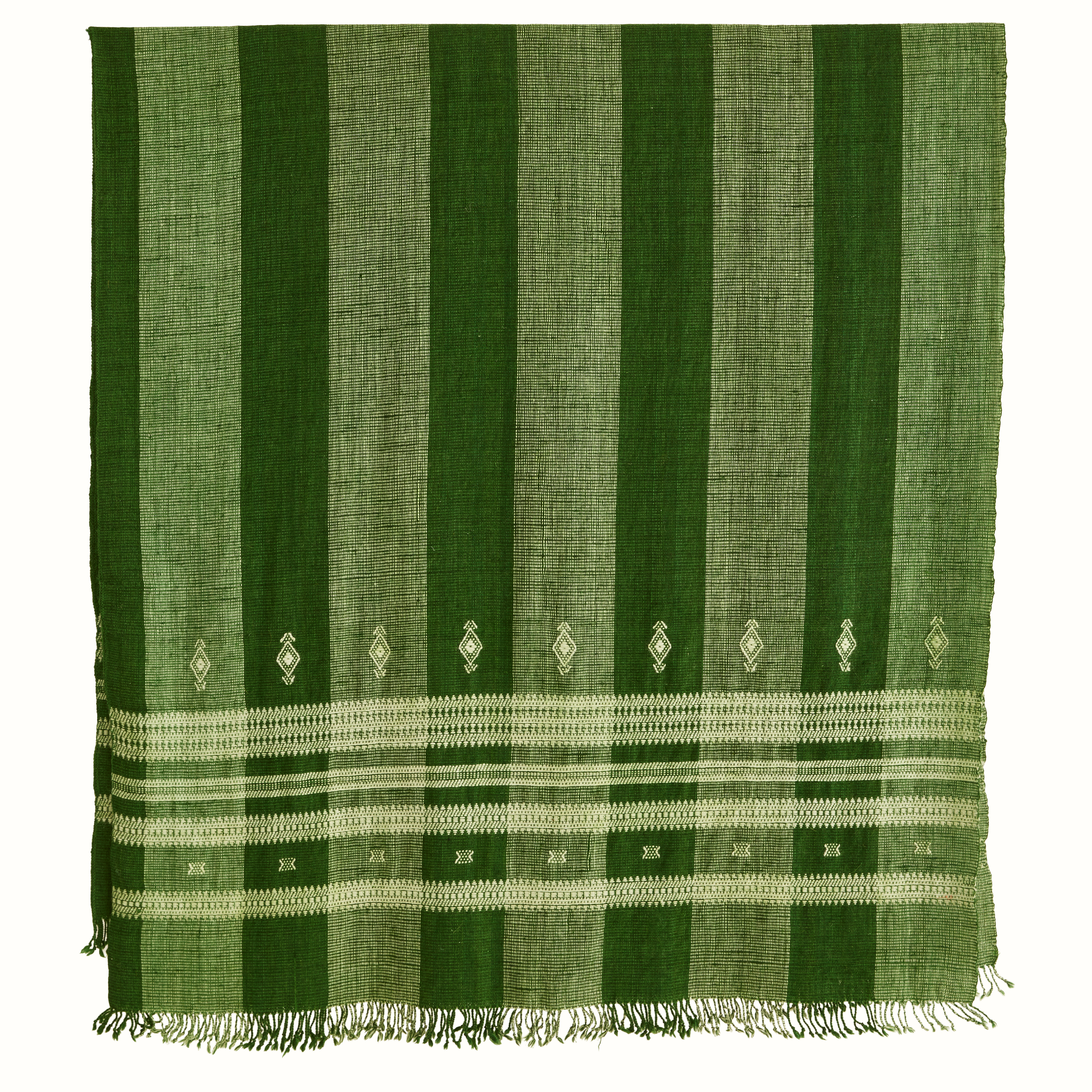 Patna Indian Bedcover in Fern Green