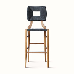 Indoor/Outdoor How to Marry a Millionaire Barstool in Charcoal