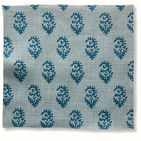 Peter Dunham Textiles Rajmata Tonal in Blue/Blue Pillow