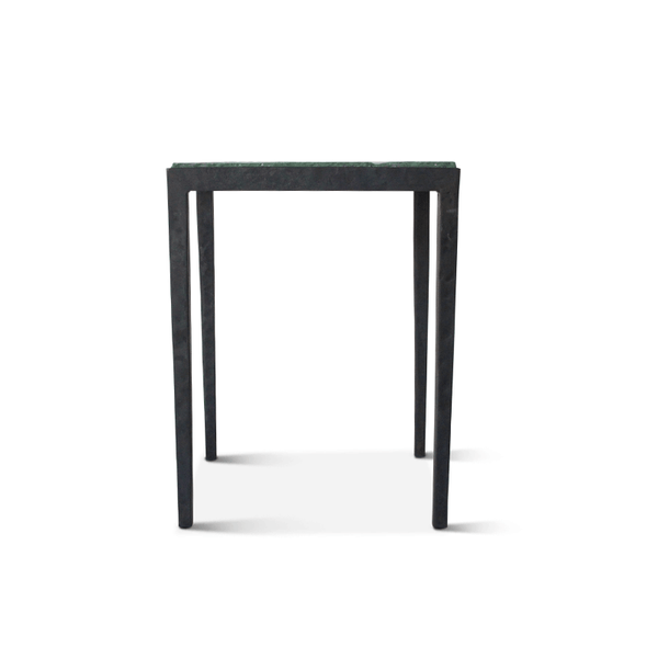 Vintage Iron and Molded Glass Side Table by Saint Gobain