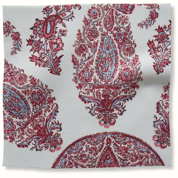 Peter Dunham Textiles Outdoor Samarkand in Raspberry/Sky Pillow