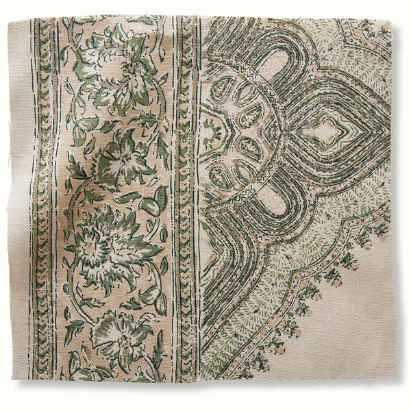 Peter Dunham Textiles Samarkand in Green/Natural Pillow