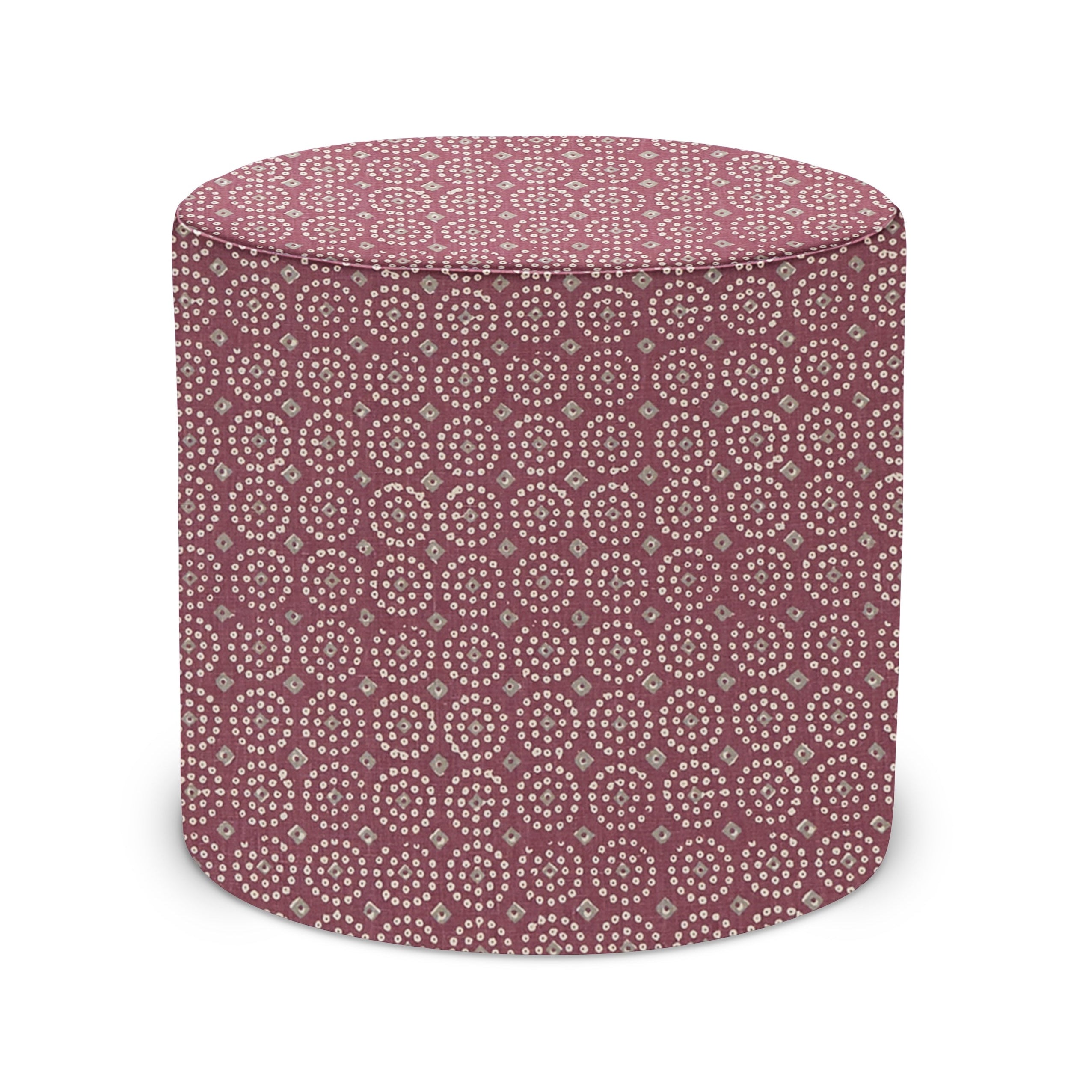 Indoor Pouf in Peter Dunham Textiles Sari in Pasha