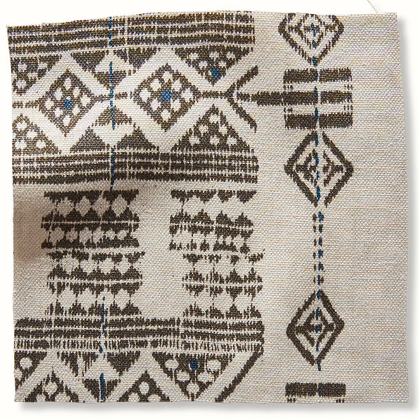 Indigo and cream geometric diamond patterned decorative pillow cover