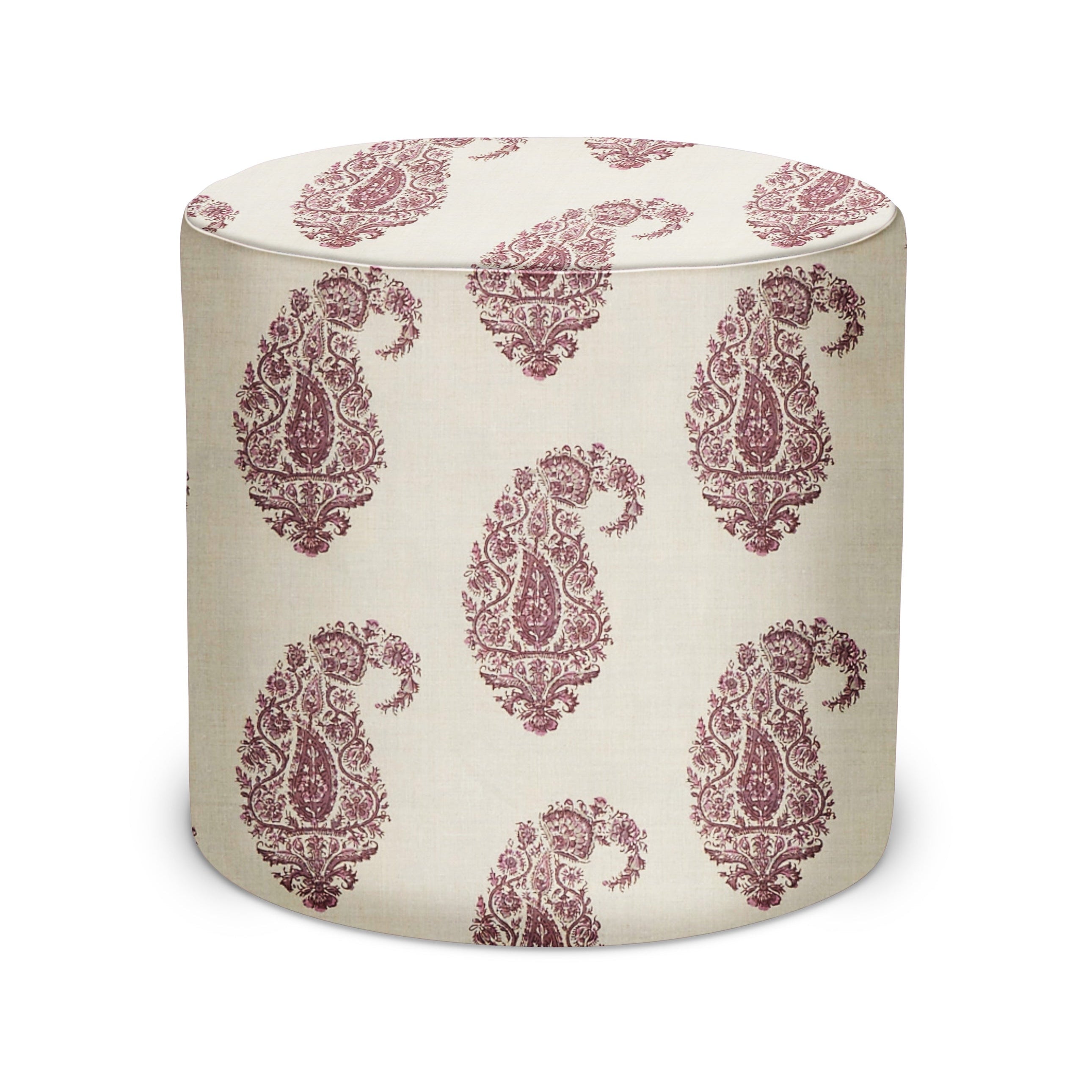 Indoor Pouf in Peter Dunham Textiles Shiraz in Pasha/Natural