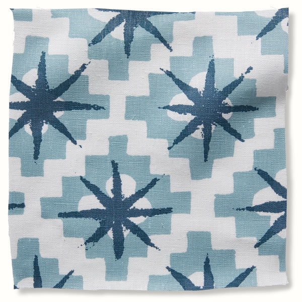 Peter Dunham Textiles Starburst in Blue/Blue Pillow