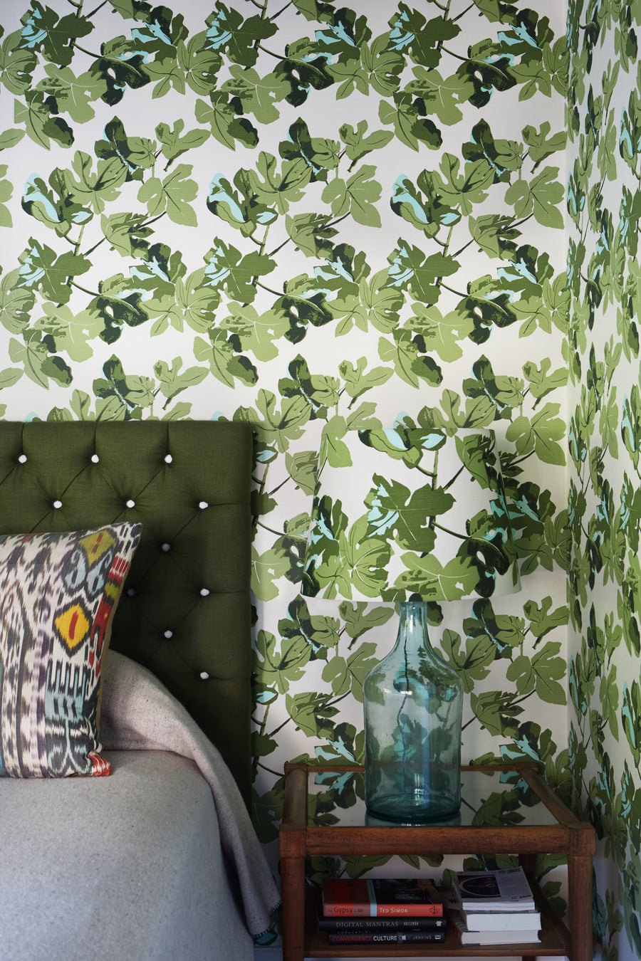 Peter Dunham Textiles Taj in Indigo/Green Pillow – Hollywood At Home