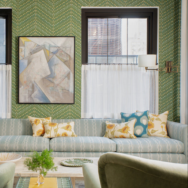 Peter Dunham Textiles Sunflower Vine in Natural Pillow