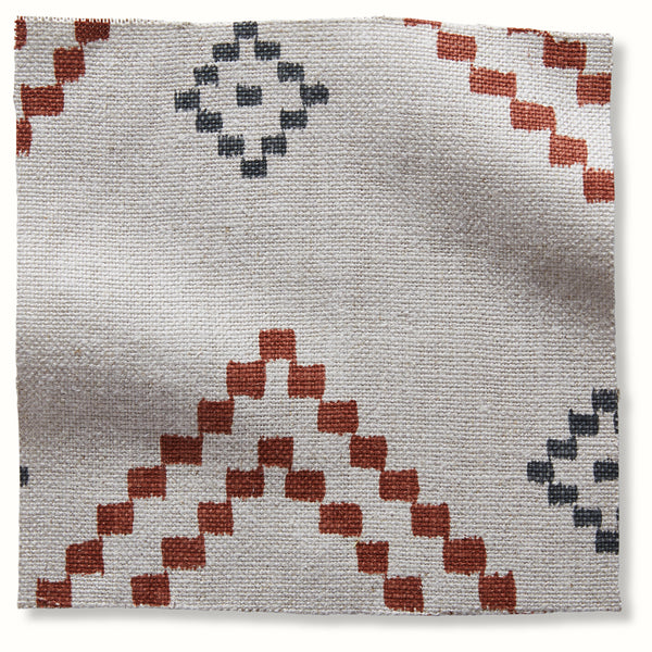 Peter Dunham Textiles Taj in Red/Charcoal Pillow
