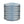 Indoor cylindrical pouf in mist fabric with blue striped geometric pattern.