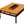 Walnut coffee table with long built-in serving tray in tabletop