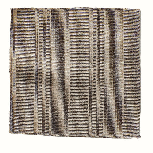 Bark striped woven indoor/outdoor pillow cover, square with overlocked edges