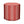 Red Peter Dunham Zanzibar indoor pouf, cylindrical with white wavy stripe pattern