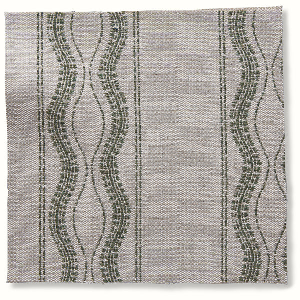 Peter Dunham Textiles Outdoor Zanzibar in Natural/Moss Pillow
