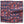 Geometric patterned pillow cover in raspberry and indigo